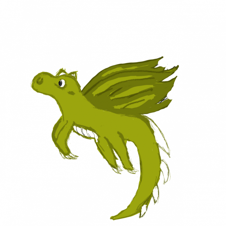 Grüner Drache der Hausburgschule